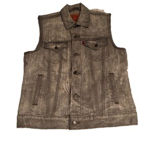 Men’s Levi Gray Acid wash denim vest